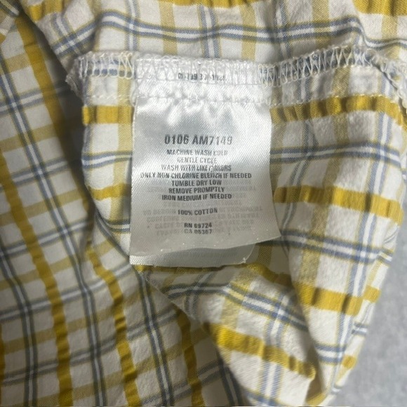 Columbia Men's Yellow‎ Plaid Button Up Short Sleeve Outdoor Shirt Size XL - Picture 5 of 8